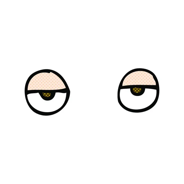 Retro Cómic Estilo Ojos Dibujos Animados — Vector de stock