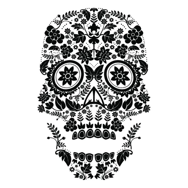 Día Ilustración Del Cráneo Azúcar Muerto — Archivo Imágenes Vectoriales