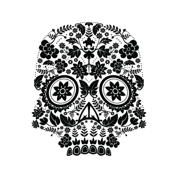 Día Ilustración Del Cráneo Azúcar Muerto — Archivo Imágenes Vectoriales