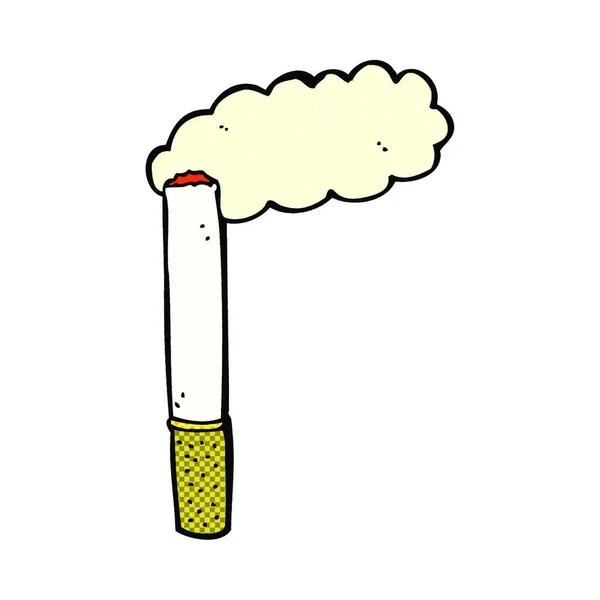 Cartoon Zigarette Retro Comic Stil — Stockvektor