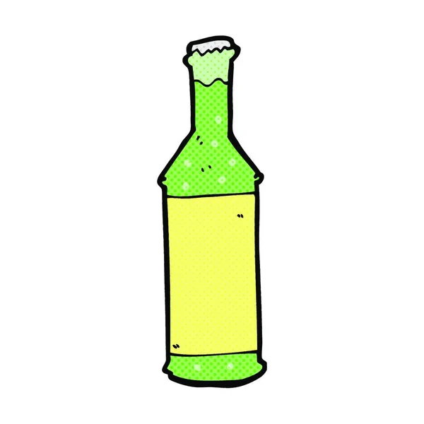 Retro Comic Stil Cartoon Sprudelnde Getränkeflasche — Stockvektor