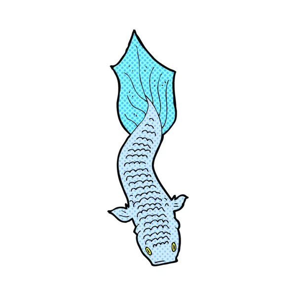 Retro Komiks Styl Rysunek Ryba — Wektor stockowy