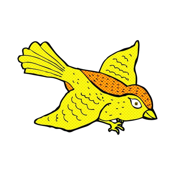 Ретро Комикс Летающей Птице — стоковый вектор