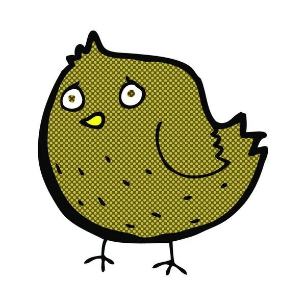 Retro Comic Book Style Cartoon Bird — Stock Vector