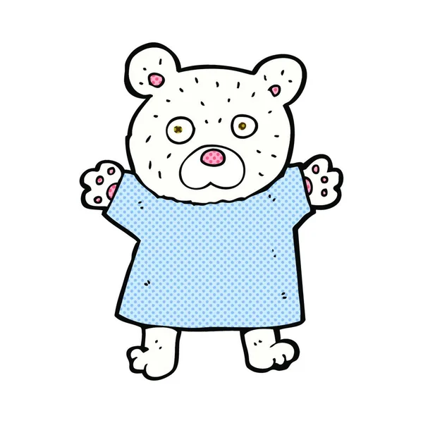 만화책 스타일의 만화귀여운 북극곰 — 스톡 벡터