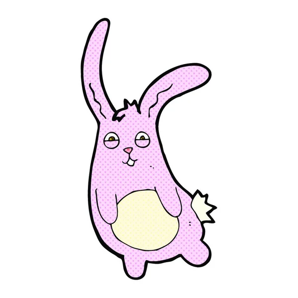 Drôle Rétro Bande Dessinée Style Lapin Dessin Animé — Image vectorielle