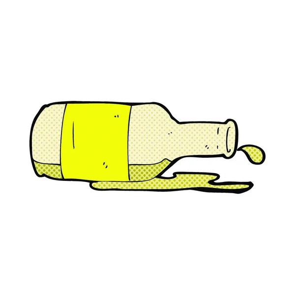 Retro Quadrinhos Estilo Desenho Animado Derramado Cerveja — Vetor de Stock