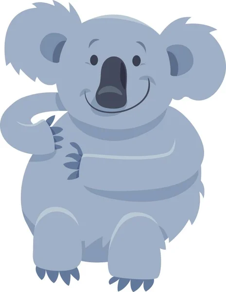 Tecknad Illustration Funny Koala Bear Animal Character — Stock vektor