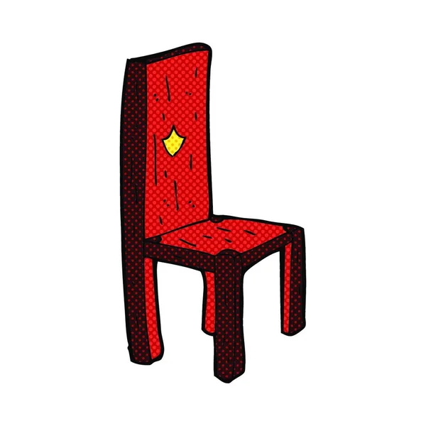 Retro Comic Style Cartoon Old Chair — стоковый вектор
