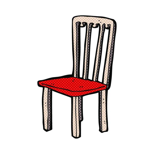 Retro Komiks Styl Kreslený Starý Židle — Stockový vektor