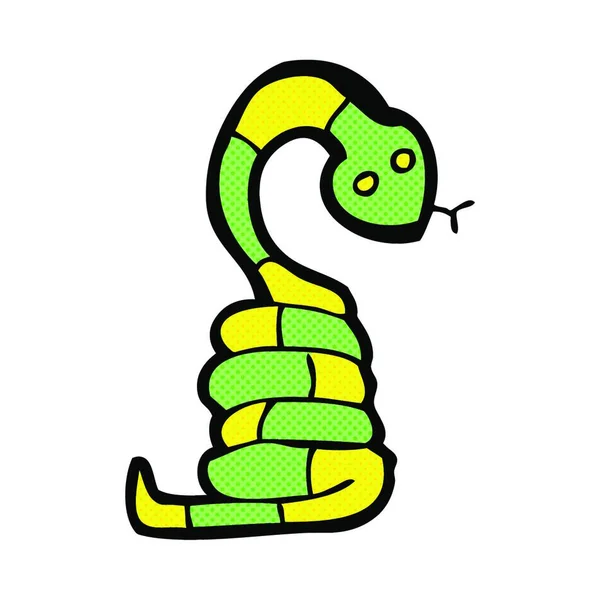 レトロな漫画風のヘビ — ストックベクタ