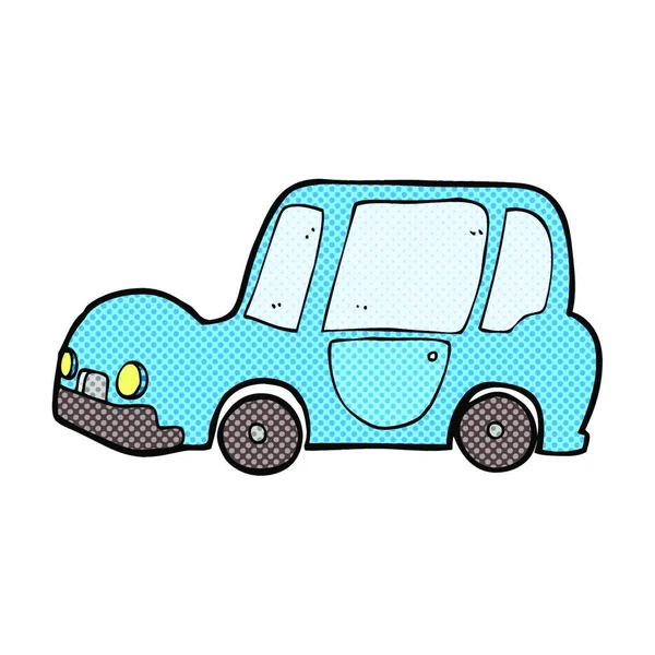 Retro Cómic Estilo Coche Dibujos Animados — Vector de stock