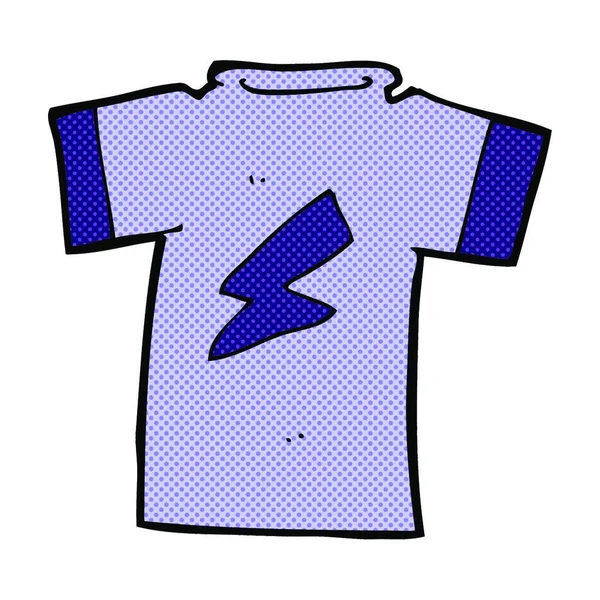 Retro Cómic Estilo Camiseta Dibujos Animados Con Rayo — Archivo Imágenes Vectoriales