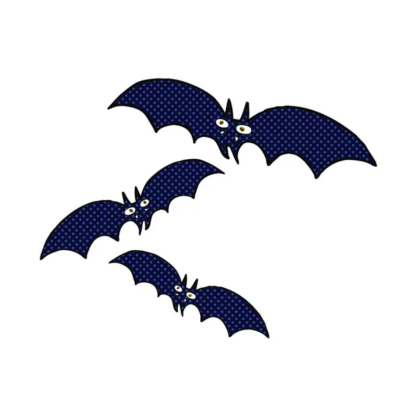Retro Serietidning Stil Tecknad Vampyr Fladdermöss — Stock vektor