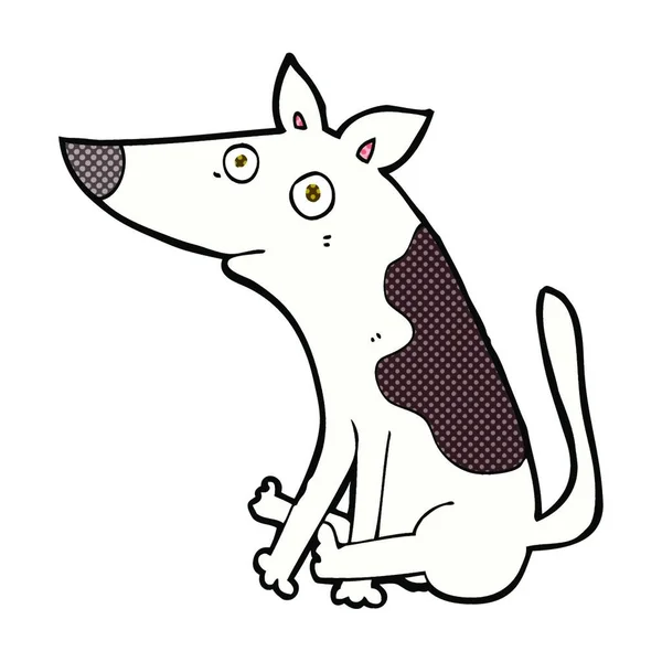 Retro Çizgi Roman Tarzı Çizgi Film Köpeği — Stok Vektör