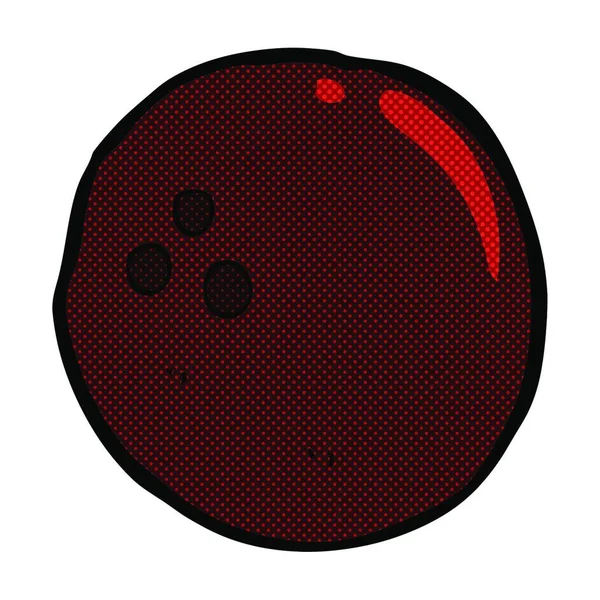 Boule Bowling Bande Dessinée Style Bande Dessinée Rétro — Image vectorielle