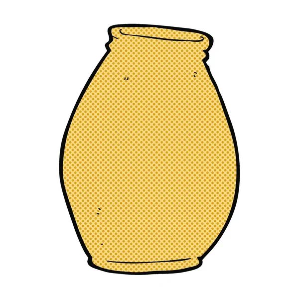 Retro Comic Book Style Cartoon Vase — Stock Vector