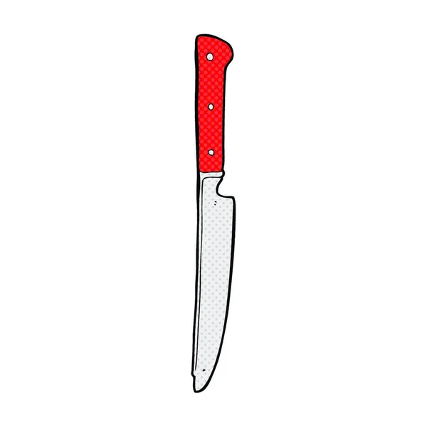 Style Bande Dessinée Rétro Couteau Cuisine Dessin Animé — Image vectorielle