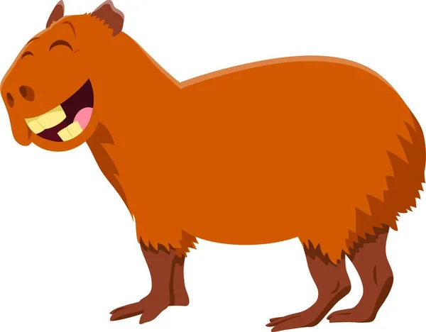 Cartoon Illustration Funny Capybara Animal Character — Stock Vector