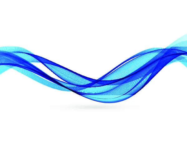 Abstrakte Blaue Wellenlinien Bunte Blaue Welle Vektor Hintergrund Broschüre Oder — Stockvektor