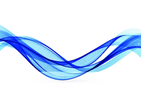 Abstract Blue Wavy Lines Colorful Blue Wave Vector Background Brochure — Stock Vector