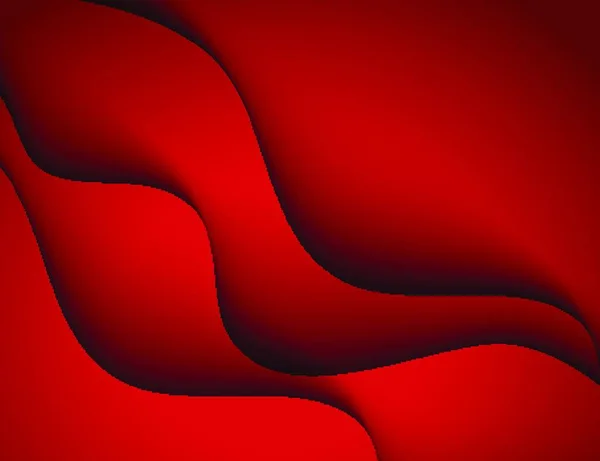 Plantilla Vector Rojo Fondo Abstracto Con Curvas Líneas Sombra Para — Archivo Imágenes Vectoriales