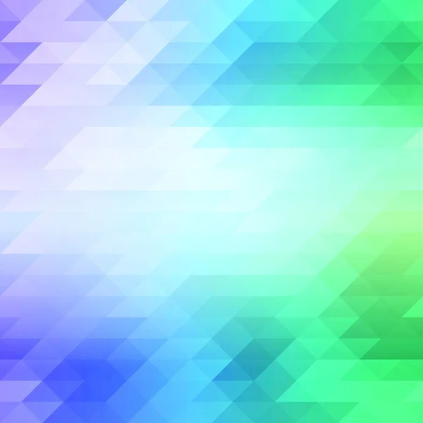 Abstrakt Mosaik Bakgrund Färgade Trianglar Blå Och Gröna Nyanser Abstrakt — Stock vektor