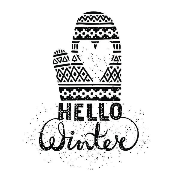 Hello Winter Vector Art — Stock Vector