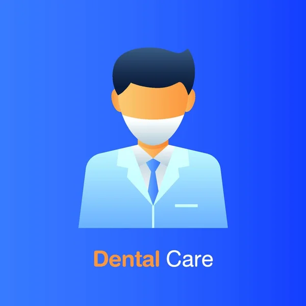 Concepto Cuidado Dental Dentista Prevención Chequeo Tratamiento Ilustración Vectorial — Archivo Imágenes Vectoriales