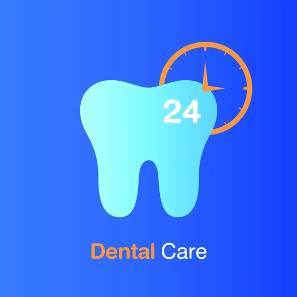 Concepto Cuidado Dental Buena Higiene Dental Prevención Las Horas Chequeo — Archivo Imágenes Vectoriales