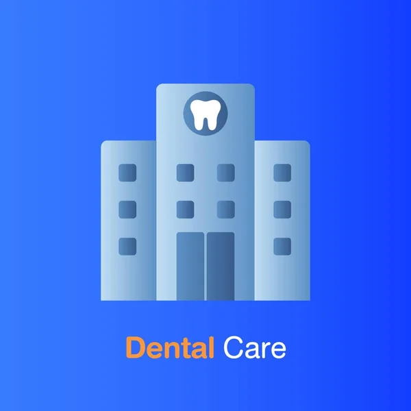 歯科医療の概念 歯科病院 チェックアップと歯科治療 ベクターイラスト — ストックベクタ