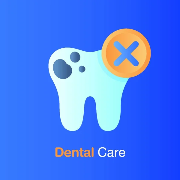 Concepto Cuidado Dental Mal Higiene Dental Prevención Chequeo Tratamiento Dental — Archivo Imágenes Vectoriales