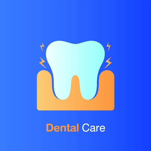 Concepto Cuidado Dental Mal Higiene Dental Prevención Chequeo Tratamiento Dental — Archivo Imágenes Vectoriales