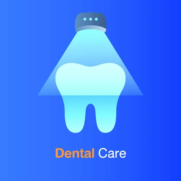 Concepto Cuidado Dental Blanqueamiento Dental Por Láser Prevención Control Tratamiento — Archivo Imágenes Vectoriales