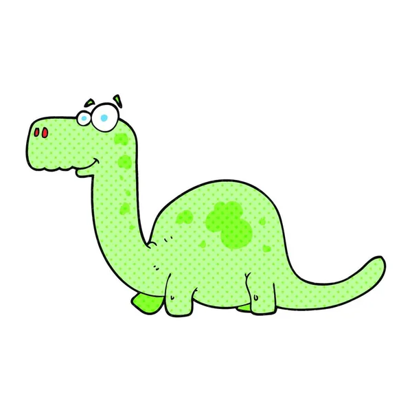 Ręcznie Rysowane Dinozaury Kreskówkowe — Wektor stockowy