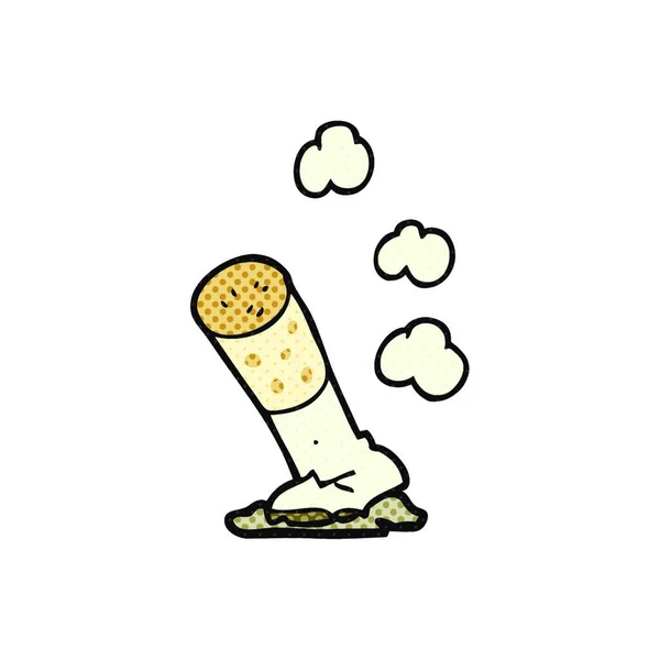 Freihändig Gezeichnete Cartoon Zigarette — Stockvektor