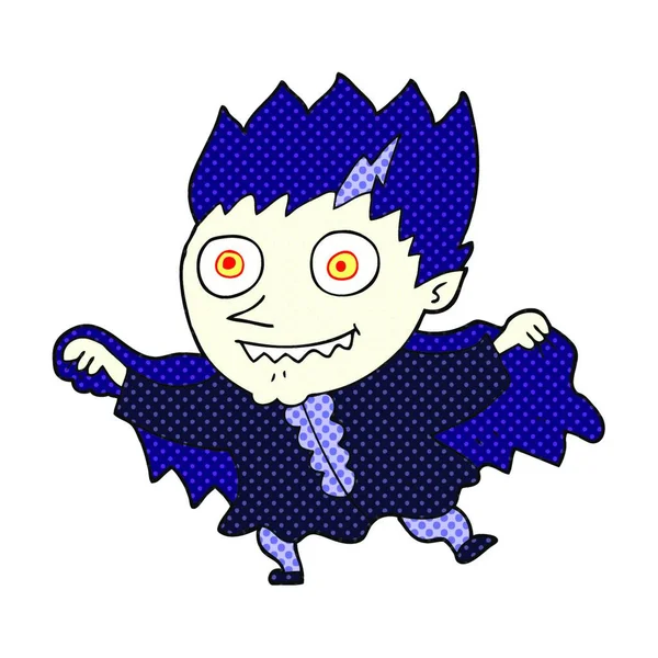 Freehand Getekende Cartoon Vampier — Stockvector