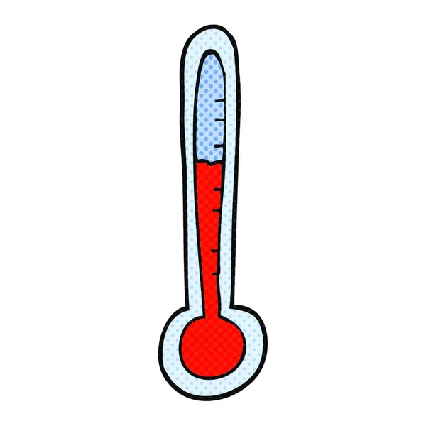 Manómetro Dibujado Mano Alzada Temperatura Dibujos Animados — Vector de stock