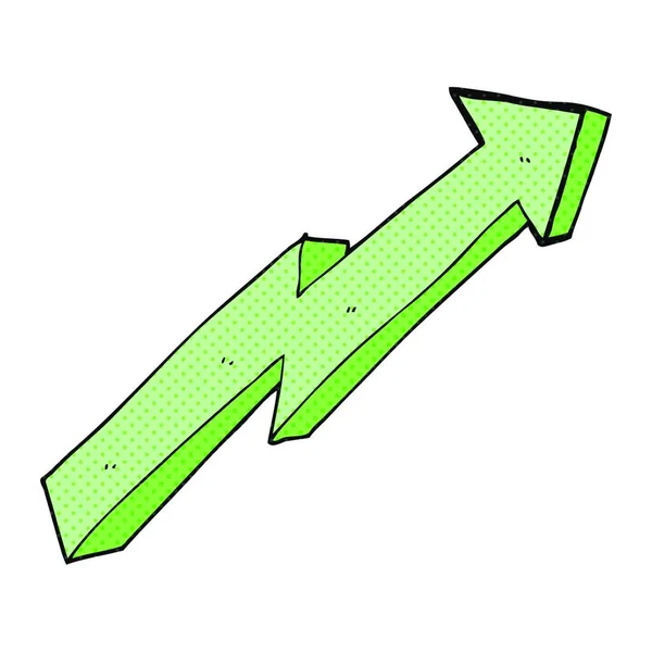 Flecha Desenho Animado Desenhado Mão Livre Tendência Para Cima —  Vetores de Stock