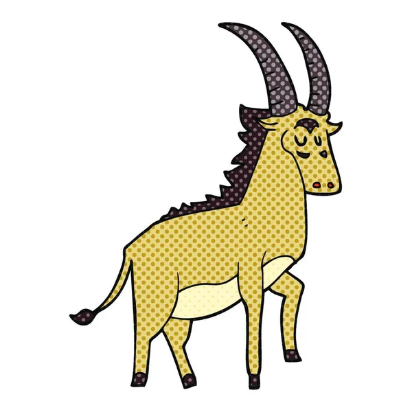 Freehand Getekende Cartoon Antelope — Stockvector