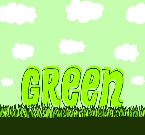 Vert Avec Copyspace Environnement Propre — Image vectorielle