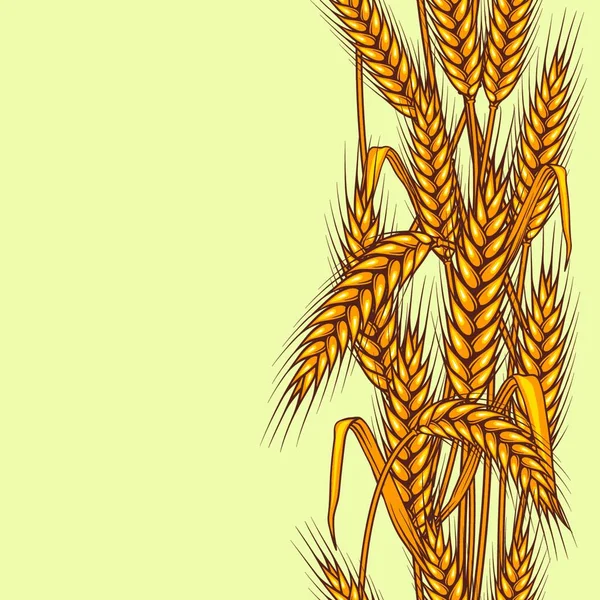 Buğdayla Özetlenmiş Kusursuz Desen Buğdayla Özdeş Desen — Stok Vektör