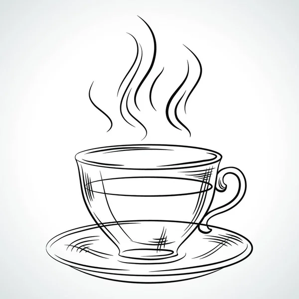 Κύπελλο Κούπα Ζεστό Ρόφημα Καφές Τσάι Κλπ — Διανυσματικό Αρχείο