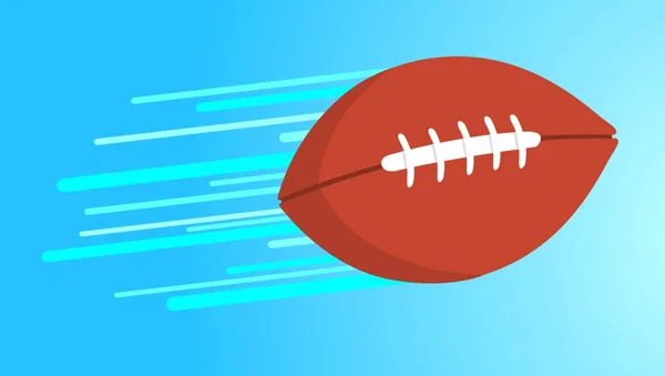 Cartoon Illustration Des American Football Passes Der Luft Der Spuren — Stockvektor