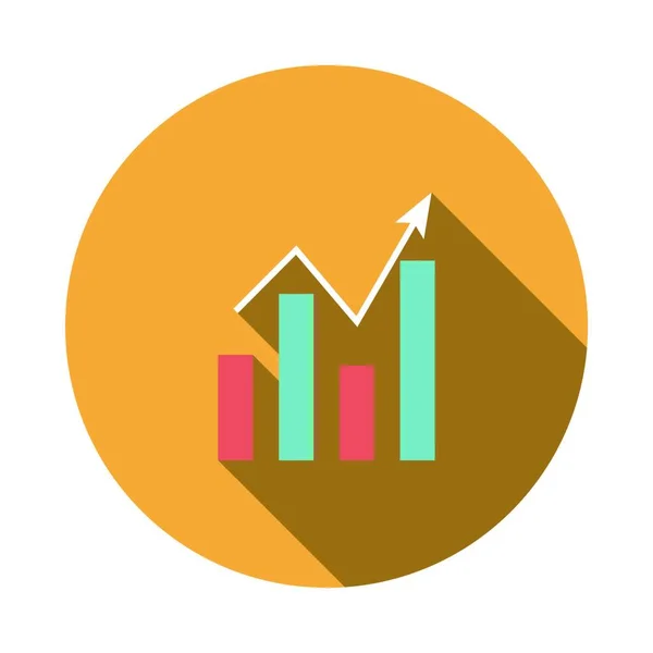 Analytics Chart Icon Flache Farbgestaltung Vektorillustration — Stockvektor