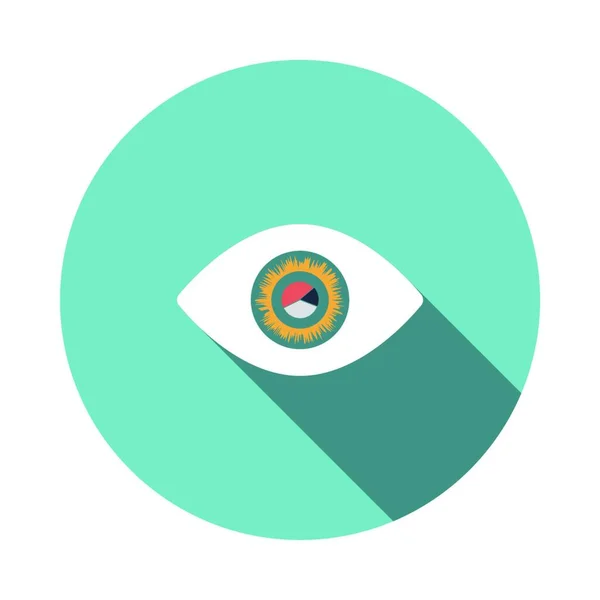 Eye Market Chart Zornice Icon Plochý Design Vektorová Ilustrace — Stockový vektor