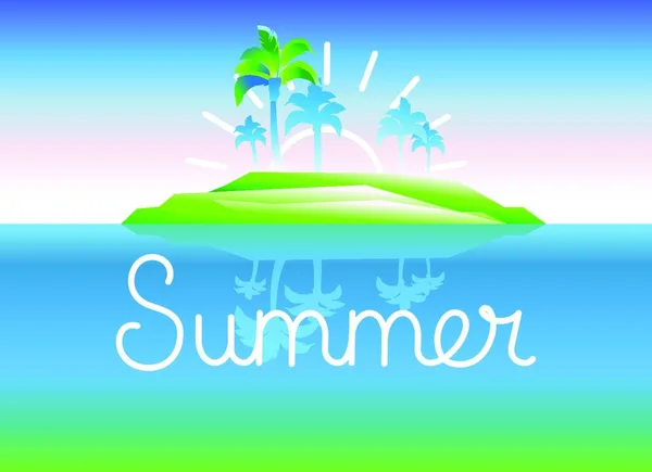 Vector Summer Background Gramanced Differents Hand Letlettering Text Summer — 스톡 벡터