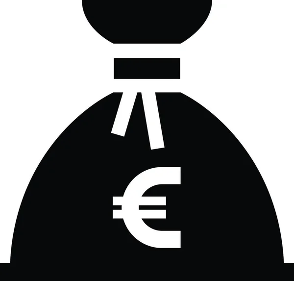 Money Bag Black Icon Money Bag Vector Illustrations Black Silhouettes — Stock Vector