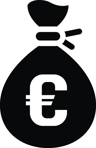 Μαύρο Εικονίδιο Τσάντας Τσάντα Χρημάτων Εικονογραφήσεις Διανυσμάτων Μαύρες Σιλουέτες Που — Διανυσματικό Αρχείο