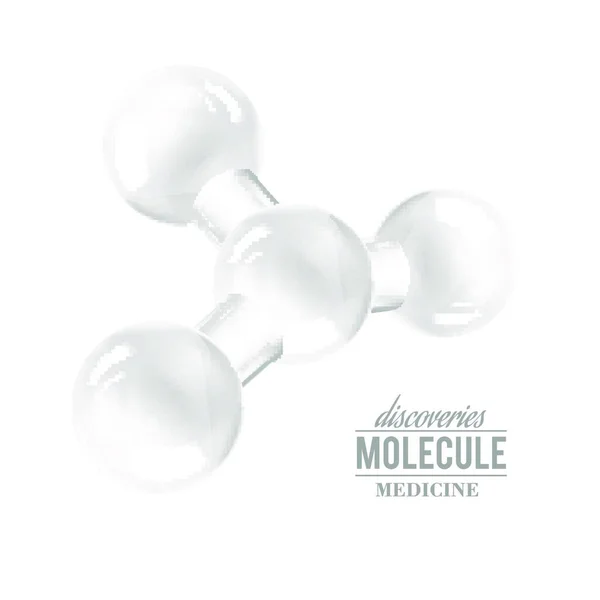 Molekül Symbol Vor Weißem Hintergrund Vektorillustration — Stockvektor
